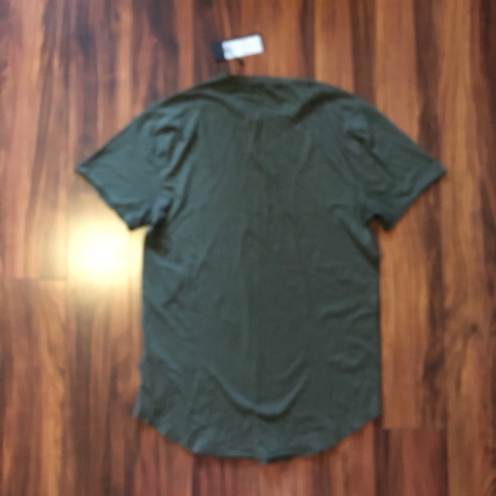 Men Only & Sons Distressed Scalloped T Shirt - Picture 4 of 4